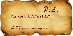 Pinkert László névjegykártya