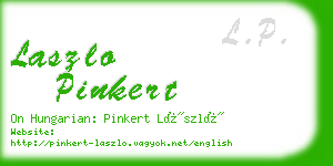 laszlo pinkert business card